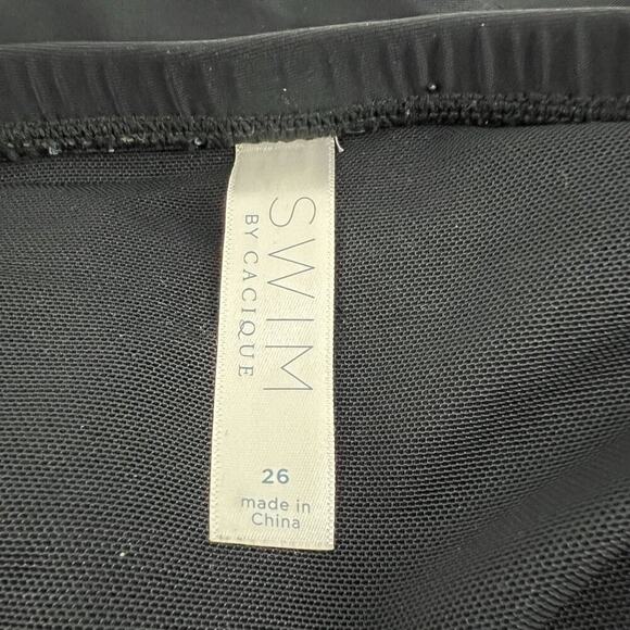 Lane Bryant Cacique Lane Bryant Solid Black Swim Skirt Womens Plus Size 26 - Picture 4 of 5